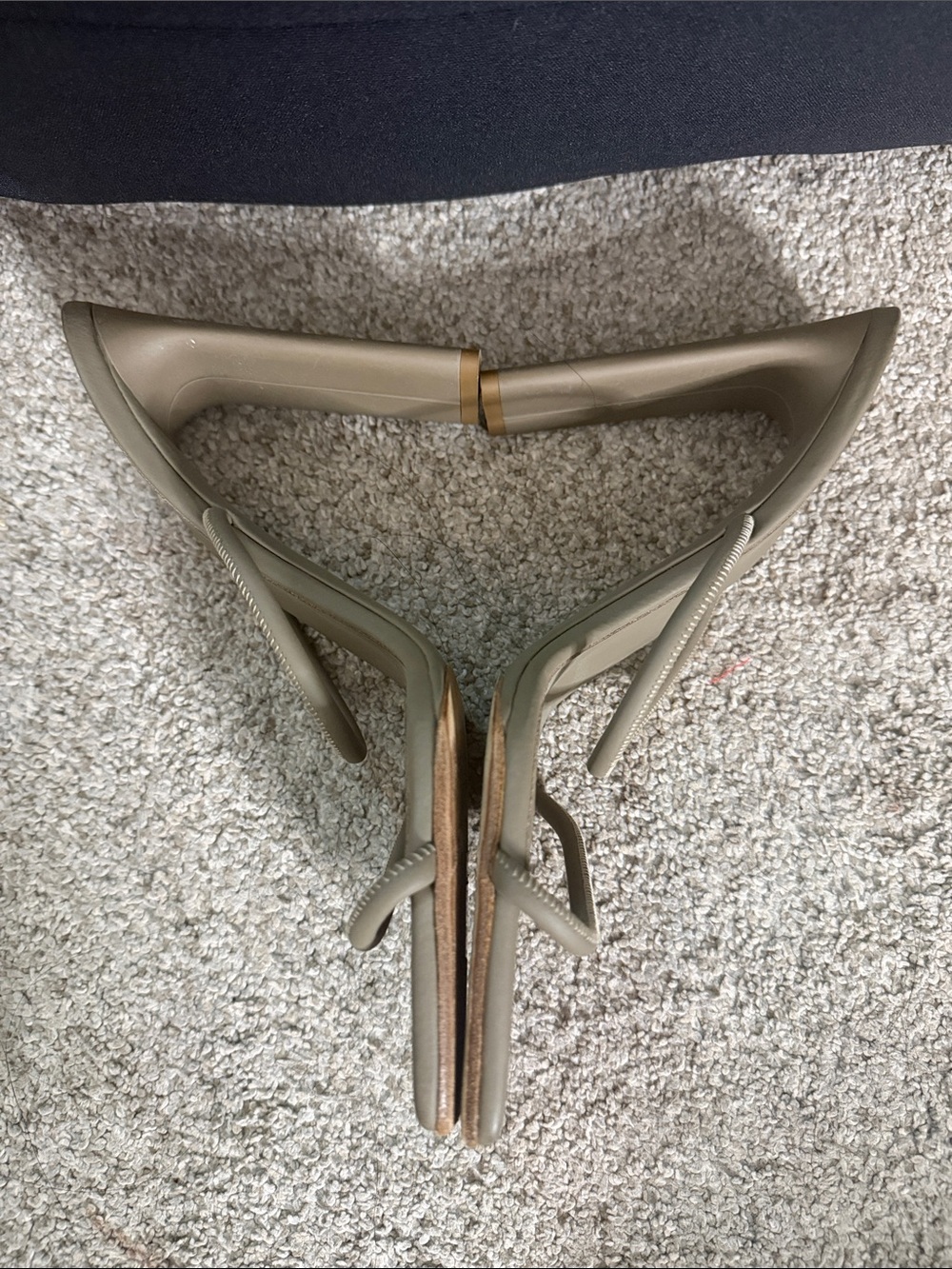 Women's Beige Strappy Square-Toe Heeled Sandals - Picture 3 of 5